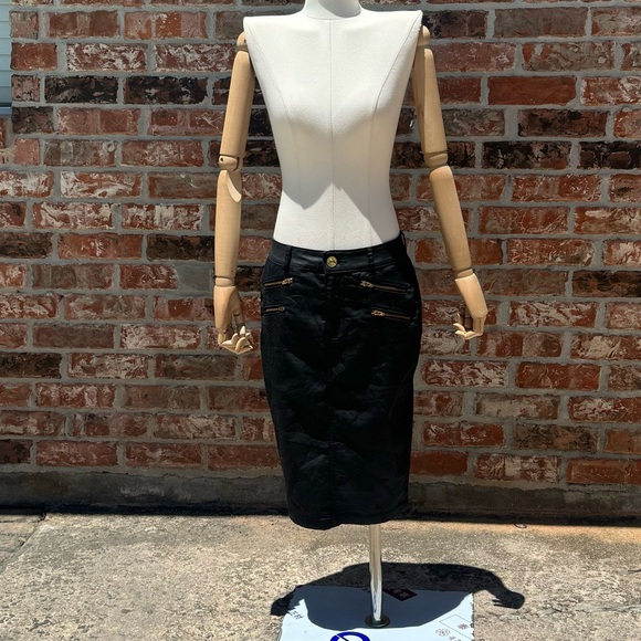 Express black pencil denim midi skirt / 6 / Excellent condition - Picture 7 of 13